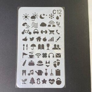 Reusable Art Planner Stencil Weather Activities Gardening u Mixed Media Supplies
